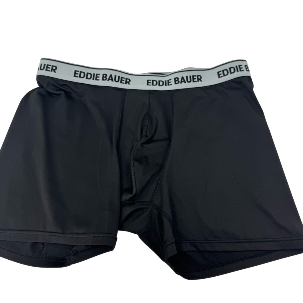 Eddie Bauer‎ Black Boxer Briefs Underwear with Logo Waistband